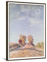 Uphill Road in Sunshine, 1891-Alfred Sisley-Framed Premium Giclee Print