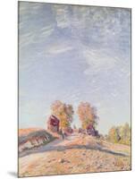 Uphill Road in Sunshine, 1891-Alfred Sisley-Mounted Premium Giclee Print