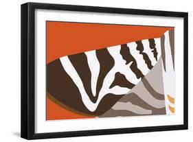 Uphill Zebra-Belen Mena-Framed Giclee Print