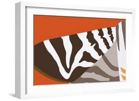 Uphill Zebra-Belen Mena-Framed Giclee Print