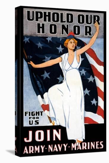 Uphold Our Honor, Join Army, Navy, Marines-null-Stretched Canvas