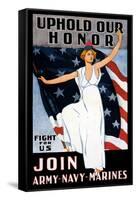 Uphold Our Honor, Join Army, Navy, Marines-null-Framed Stretched Canvas