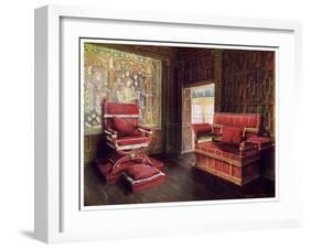 Upholstered Chair and Couch with Adjustable Ends, 1910-Edwin Foley-Framed Giclee Print