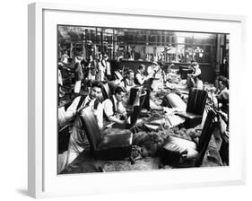 Upholstery Department, Morris Factory, Mid 1920S-null-Framed Photographic Print