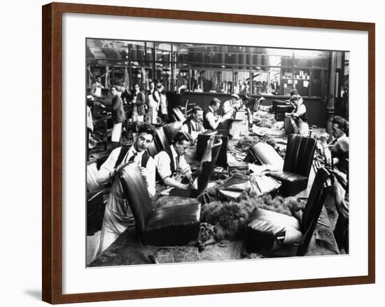 Upholstery Department, Morris Factory, Mid 1920S-null-Framed Photographic Print