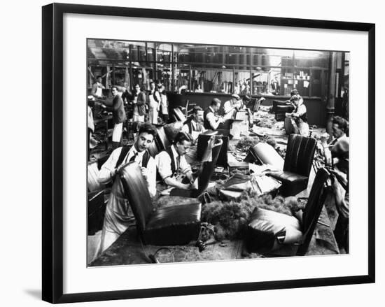 Upholstery Department, Morris Factory, Mid 1920S-null-Framed Photographic Print