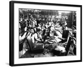 Upholstery Department, Morris Factory, Mid 1920S-null-Framed Photographic Print