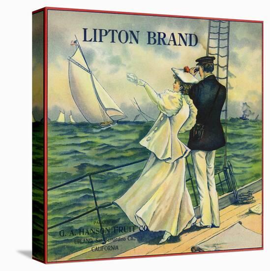 Upland, California, Lipton Brand Citrus Label-Lantern Press-Stretched Canvas