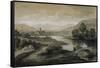 Upland Landscape with River and Horsemen Crossing a Bridge-Thomas Gainsborough-Framed Stretched Canvas