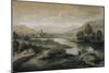 Upland Landscape with River and Horsemen Crossing a Bridge-Thomas Gainsborough-Mounted Giclee Print