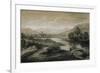 Upland Landscape with River and Horsemen Crossing a Bridge-Thomas Gainsborough-Framed Giclee Print