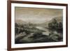 Upland Landscape with River and Horsemen Crossing a Bridge-Thomas Gainsborough-Framed Giclee Print