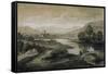 Upland Landscape with River and Horsemen Crossing a Bridge-Thomas Gainsborough-Framed Stretched Canvas