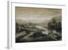 Upland Landscape with River and Horsemen Crossing a Bridge-Thomas Gainsborough-Framed Giclee Print