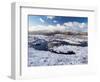 Upland peat bog on Fairfield fell covered in snow in winter, UK-Ashley Cooper-Framed Photographic Print