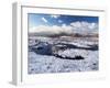 Upland peat bog on Fairfield fell covered in snow in winter, UK-Ashley Cooper-Framed Photographic Print