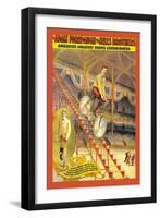 Upon an Ordinary Bicycle, A Sheer Descent: Adam Forepaugh and Sells Brothers-null-Framed Art Print