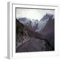 Upper-Alps, France, the Meije and Pie Glaciers, in the Oisans Massif, Circa 1890-1895-Leon, Levy et Fils-Framed Photographic Print