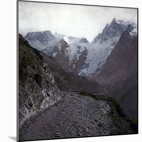 Upper-Alps, France, the Meije and Pie Glaciers, in the Oisans Massif, Circa 1890-1895-Leon, Levy et Fils-Mounted Photographic Print