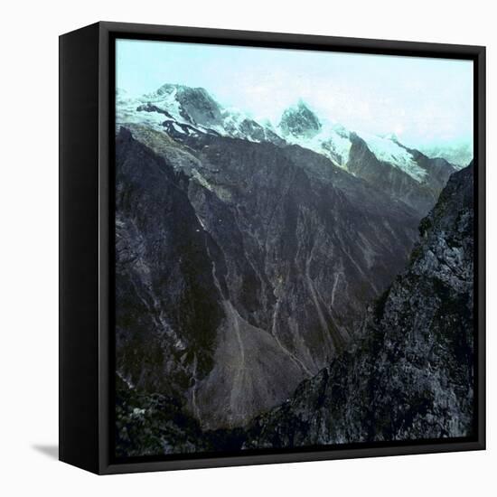 Upper-Alps, France, the Râteau and Meije Glaciers in the Oisans Massif, Circa 1890-1895-Leon, Levy et Fils-Framed Stretched Canvas
