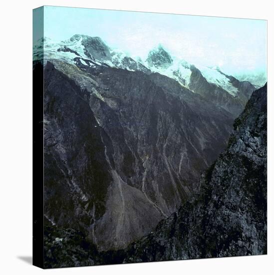Upper-Alps, France, the Râteau and Meije Glaciers in the Oisans Massif, Circa 1890-1895-Leon, Levy et Fils-Stretched Canvas