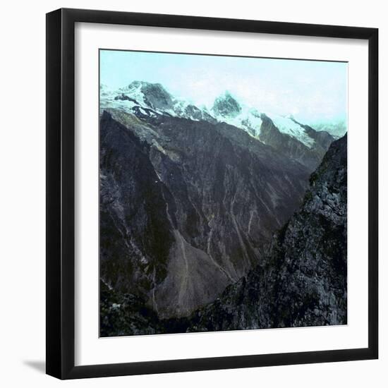 Upper-Alps, France, the Râteau and Meije Glaciers in the Oisans Massif, Circa 1890-1895-Leon, Levy et Fils-Framed Photographic Print