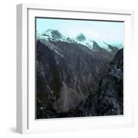 Upper-Alps, France, the Râteau and Meije Glaciers in the Oisans Massif, Circa 1890-1895-Leon, Levy et Fils-Framed Photographic Print