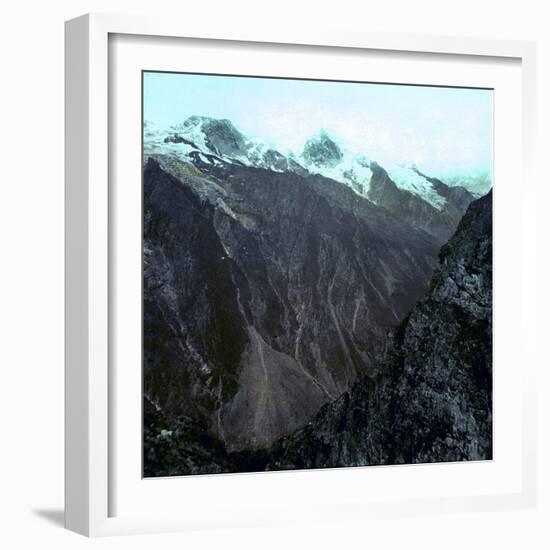 Upper-Alps, France, the Râteau and Meije Glaciers in the Oisans Massif, Circa 1890-1895-Leon, Levy et Fils-Framed Photographic Print