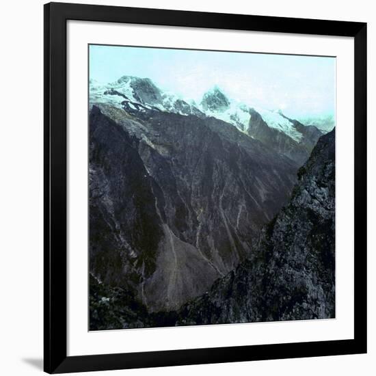 Upper-Alps, France, the Râteau and Meije Glaciers in the Oisans Massif, Circa 1890-1895-Leon, Levy et Fils-Framed Photographic Print