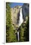 Upper and Lower Yosemite Falls, Merced River, Yosemite NP, California-Michel Hersen-Framed Photographic Print