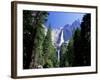 Upper and Lower Yosemite Falls, Swollen by Summer Snowmelt, Yosemite National Park, California-Ruth Tomlinson-Framed Photographic Print