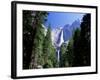 Upper and Lower Yosemite Falls, Swollen by Summer Snowmelt, Yosemite National Park, California-Ruth Tomlinson-Framed Photographic Print