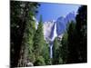 Upper and Lower Yosemite Falls, Swollen by Summer Snowmelt, Yosemite National Park, California-Ruth Tomlinson-Mounted Photographic Print