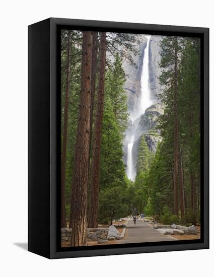 Upper and Lower Yosemite Falls. Yosemite National Park, CA-Jamie & Judy Wild-Framed Stretched Canvas