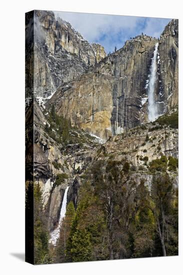 Upper and Lower Yosemite Falls-Doug Meek-Stretched Canvas