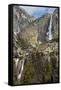 Upper and Lower Yosemite Falls-Doug Meek-Framed Stretched Canvas