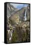 Upper and Lower Yosemite Falls-Doug Meek-Framed Stretched Canvas