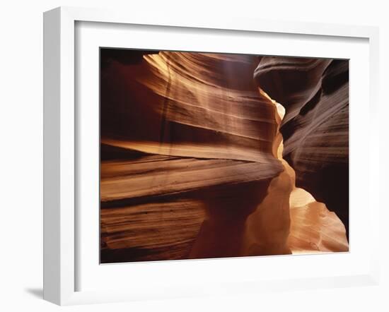Upper Antelope Canyon Slot, Canyon Interior, Page, Arizona, USA-Walter Bibikow-Framed Premium Photographic Print