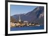 Upper Austria, Salzkamergut, Hallstatt, town view, dawn-Walter Bibikow-Framed Photographic Print