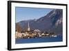 Upper Austria, Salzkamergut, Hallstatt, town view, dawn-Walter Bibikow-Framed Photographic Print