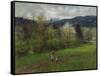 Upper Bavarian Landscape-Johann Sperl-Framed Stretched Canvas