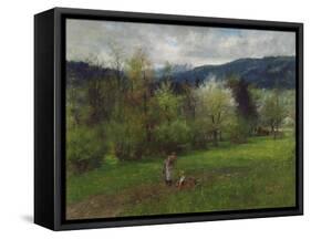 Upper Bavarian Landscape-Johann Sperl-Framed Stretched Canvas