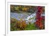 Upper Cataract Falls on Mill Creek in Autumn at Lieber Sra, Indiana-Chuck Haney-Framed Photographic Print