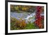 Upper Cataract Falls on Mill Creek in Autumn at Lieber Sra, Indiana-Chuck Haney-Framed Photographic Print