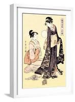 Upper Class Women-Kitagawa Utamaro-Framed Art Print