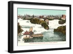Upper Falls, Spokane, Washington-null-Framed Art Print