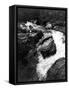 Upper Part of Linville Falls, in the Blue Ridge Mountains-null-Framed Stretched Canvas