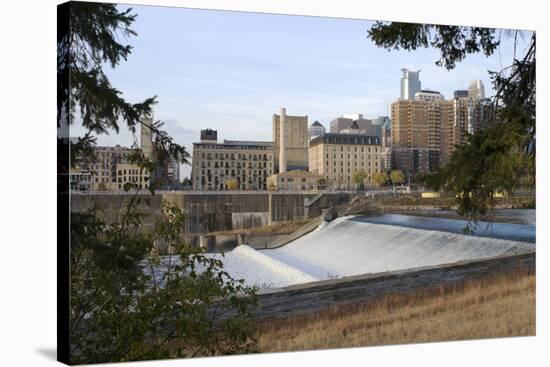 Upper Saint Anthony Falls in Minneapolis-jrferrermn-Stretched Canvas