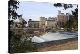 Upper Saint Anthony Falls in Minneapolis-jrferrermn-Stretched Canvas