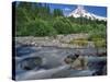 Upper Sandy River & Mt. Hood-Steve Terrill-Stretched Canvas